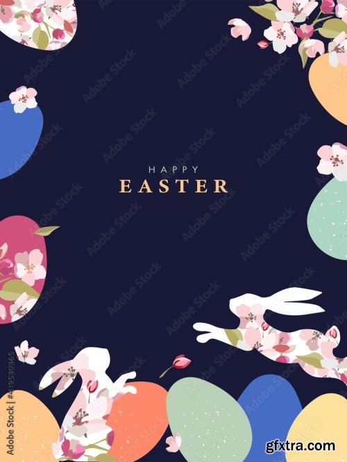 Happy Easter Greeting Card 14xAI