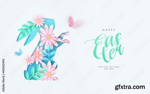 Happy Easter Greeting Card 14xAI