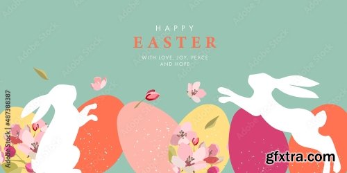 Happy Easter Greeting Card 14xAI