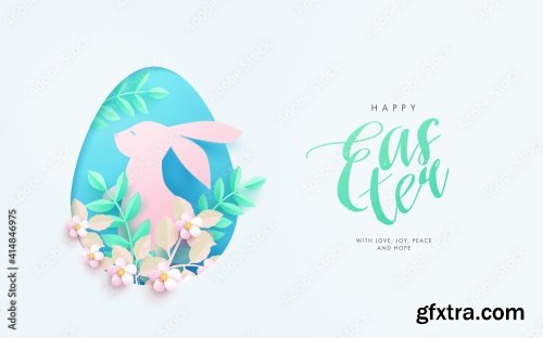 Happy Easter Greeting Card 14xAI