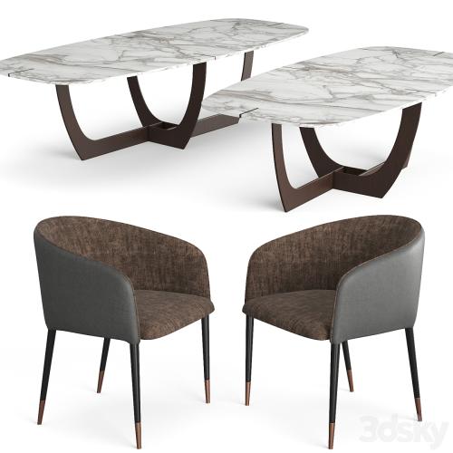 Baxter Romeo Table and Sunpan Asher chair