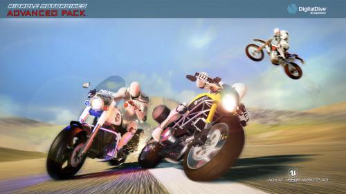 UnrealEngine - Ridable MotorBikes: Multiplayer Advanced Pack - 3 Bikes - damage & animations