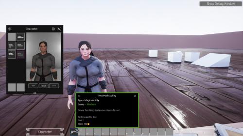 UnrealEngine - RPG Character Generation and Inventory System