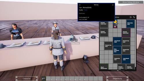 UnrealEngine - RPG Character Generation and Inventory System