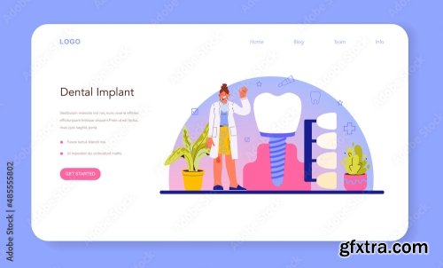 Dentist Web Banner Or Landing Page Set 12xAI