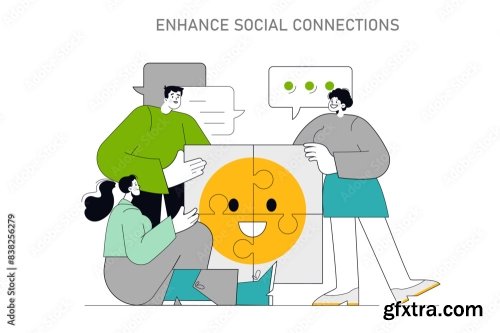 Employee Well Being Concept Vector Illustration 18xAI