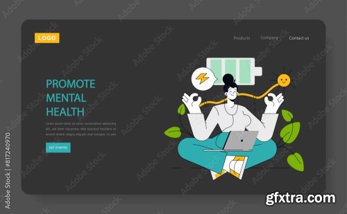 Employee Well Being Concept Vector Illustration 18xAI