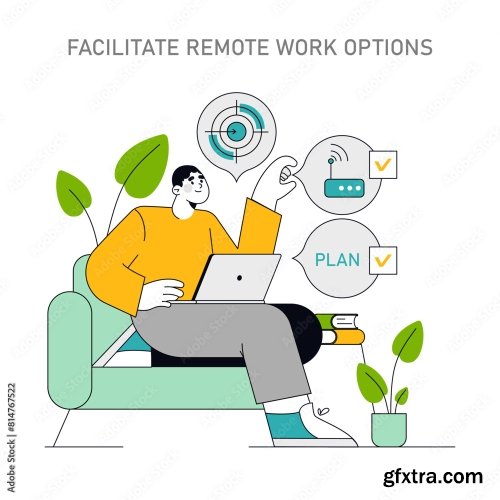 Employee Well Being Concept Vector Illustration 18xAI