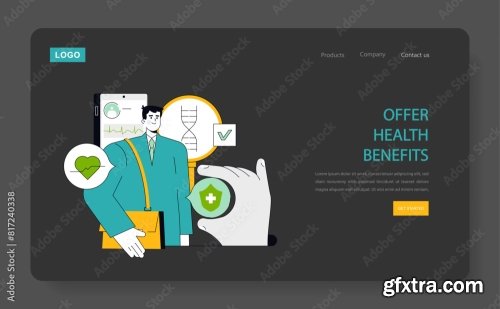 Employee Well Being Concept Vector Illustration 18xAI