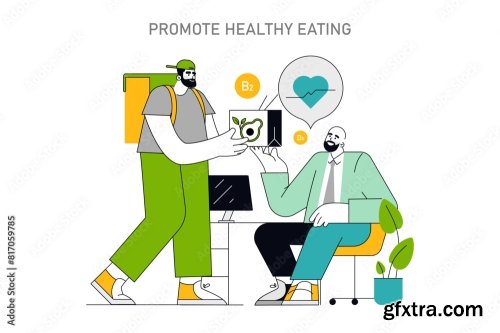 Employee Well Being Concept Vector Illustration 18xAI