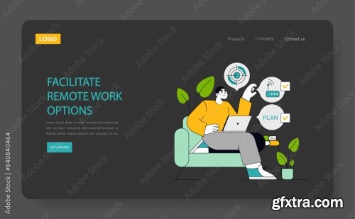 Employee Well Being Concept Vector Illustration 18xAI