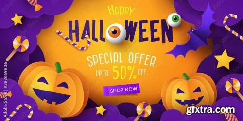 Halloween Sale Promotion Banner 11xAI