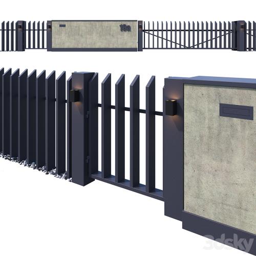 Fence with sliding gates