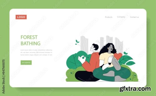 Eco Therapy Flat Vector Illustration 15xAI