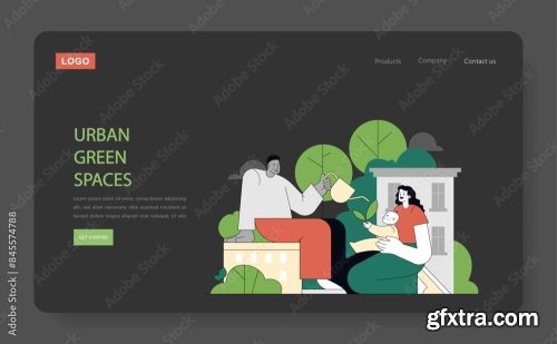 Eco Therapy Flat Vector Illustration 15xAI