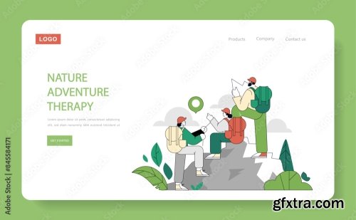 Eco Therapy Flat Vector Illustration 15xAI