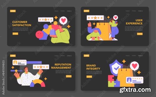 Brand Trust Flat Vector Illustration 10xAI