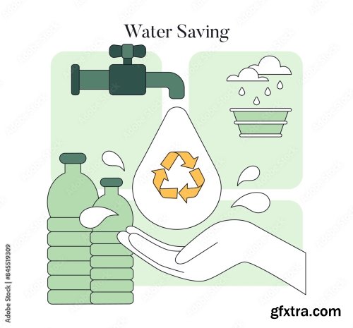 Eco Friendly Lifestyle Flat Vector Illustration 13xAI