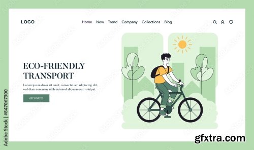 Eco Friendly Lifestyle Flat Vector Illustration 13xAI