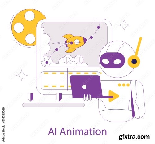 Ai For Video Creation Flat Vector Illustration 17xAI