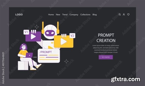 Ai For Video Creation Flat Vector Illustration 17xAI