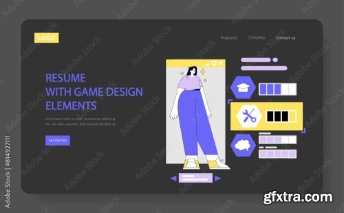 Alternative Types Summaries Flat Vector Illustration 18xAI