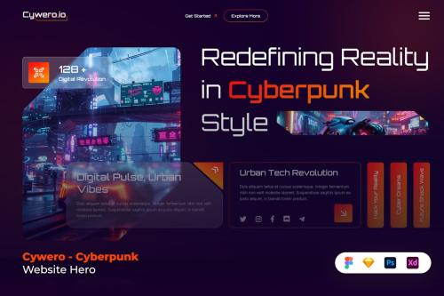 Cywero - Cyberpunk Website Hero
