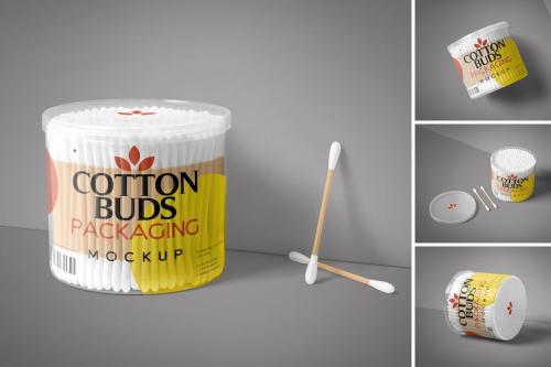 Cotton Swab Packaging Mockup