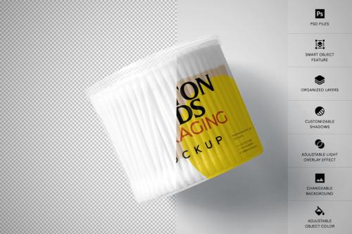 Cotton Swab Packaging Mockup