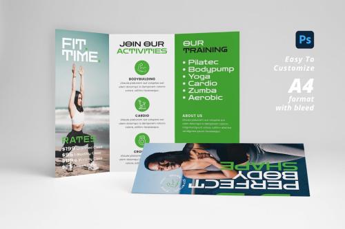 Gym &amp; Fitness Trifold Brochure