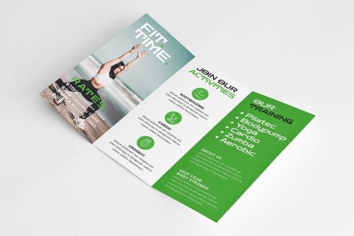 Gym &amp; Fitness Trifold Brochure