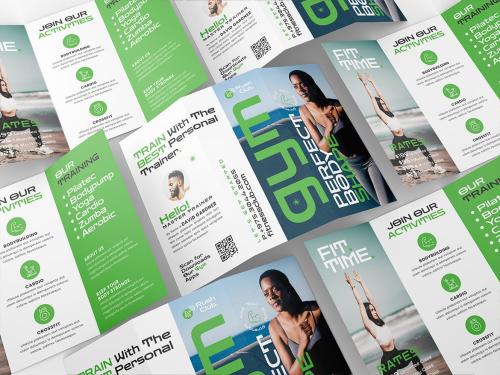 Gym &amp; Fitness Trifold Brochure