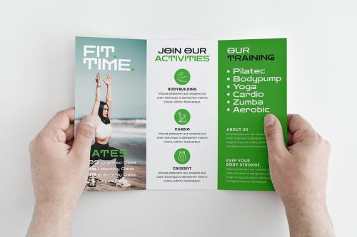 Gym &amp; Fitness Trifold Brochure