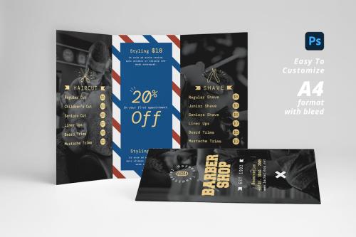 Barber Shop Trifold Brochure