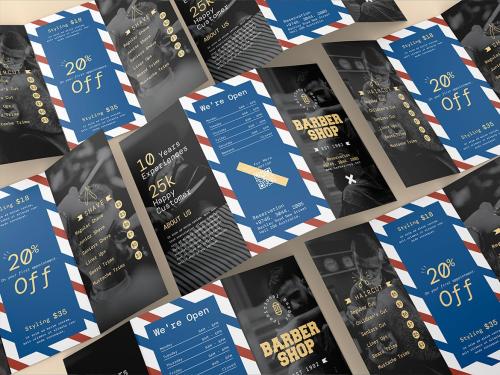 Barber Shop Trifold Brochure