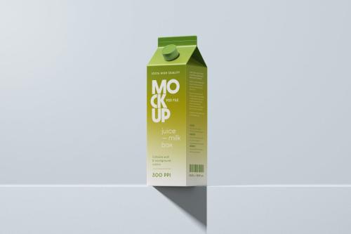 Juice Box Packaging Mockup Set