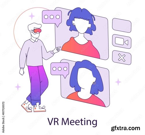 Ar And Vr2 Flat Vector Illustration 16xAI