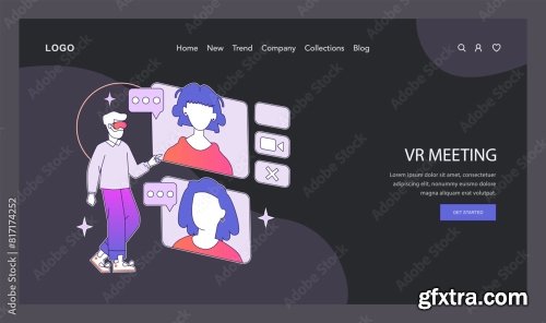 Ar And Vr2 Flat Vector Illustration 16xAI