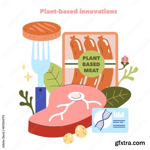 Emerging Ingredients Flat Vector Illustration 18xAI