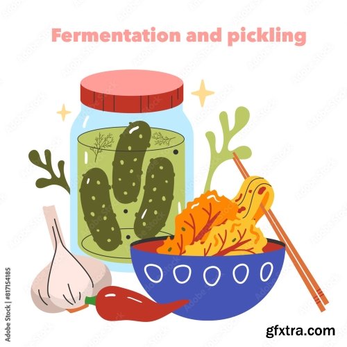 Emerging Ingredients Flat Vector Illustration 18xAI