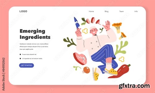 Emerging Ingredients Flat Vector Illustration 18xAI