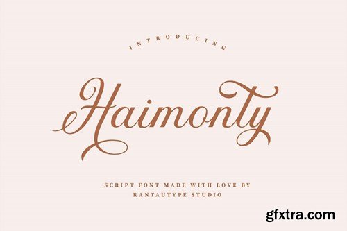 Haimonty Modern Script Font 682L6T6