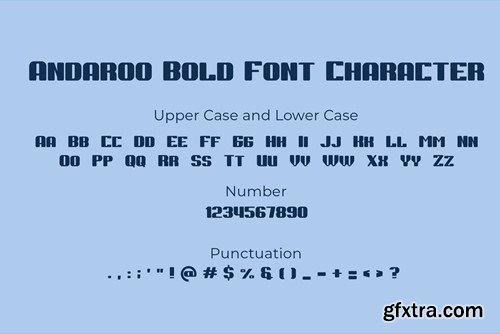 Andaroo Bold Font 7HVXYSS