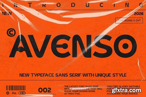 Avenso - New Sans Serif Typeface with Unique Style NCYNAYT