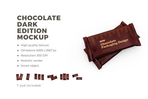 Plastic Foil Chocolate Pack Mockup