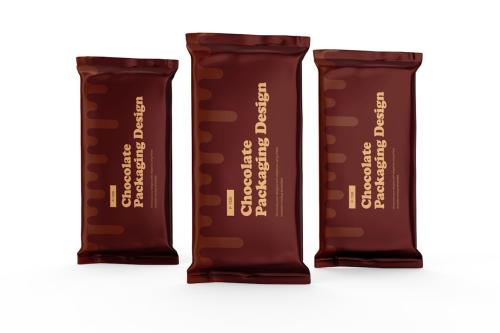 Plastic Foil Chocolate Pack Mockup