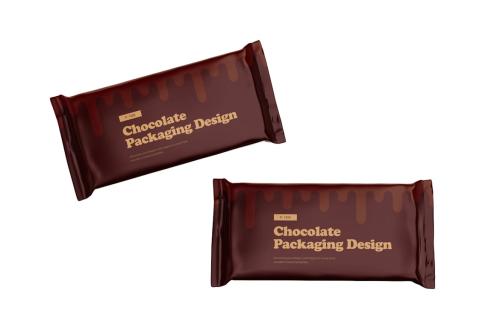 Plastic Foil Chocolate Pack Mockup