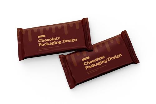 Plastic Foil Chocolate Pack Mockup