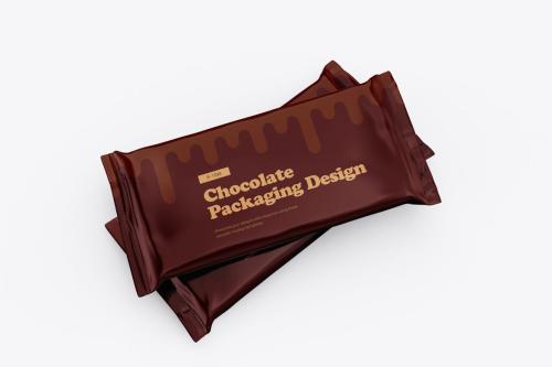 Plastic Foil Chocolate Pack Mockup