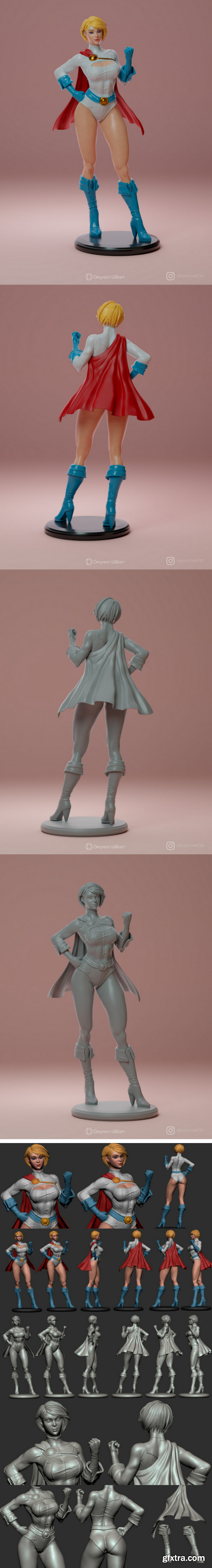 Power Girl – 3D Print Model